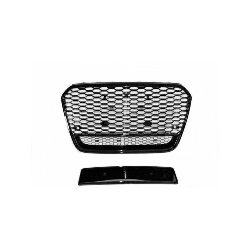 Calandre Audi A6 11-15 Look RS6 Noir II, A6/S6/RS6 4G C7 