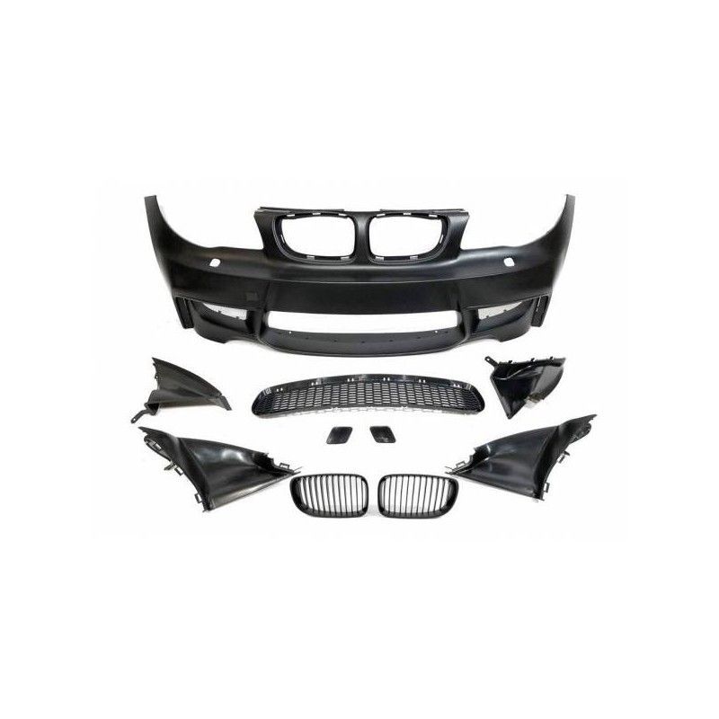 Pare-Choc Avant BMW E82/E88/E87/E81 Look M1 Grilles, Serie 1 E81/ E82/ E87/ E88