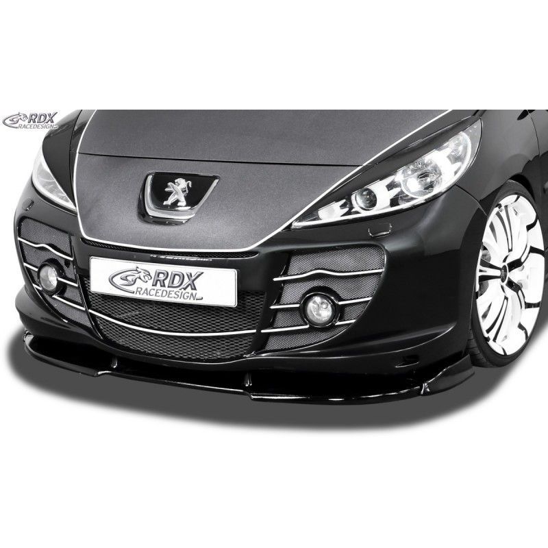 RDX Front Spoiler VARIO-X Tuning PEUGEOT 207 with Abbes-Front Front Lip Splitter, PEUGEOT