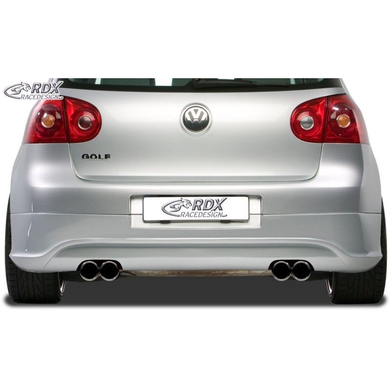 RDX rear bumper extension Tuning VW Golf 5 "R32 clean" with exhaust hole left & right, VW