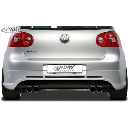 RDX rear bumper extension Tuning VW Golf 5 "GTI/R-Five" with exhaust hole left & right, VW