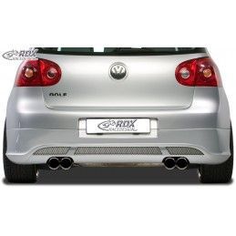 RDX rear bumper extension Tuning VW Golf 5 "V2" with exhaust hole left & right, VW