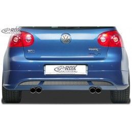 RDX rear bumper extension Tuning VW Golf 5 "V2" with exhaust hole left & right, VW