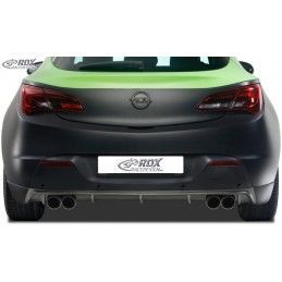 RDX rear bumper extension Tuning OPEL Astra J GTC Diffusor (Tuning Left+Right Exhausts), OPEL