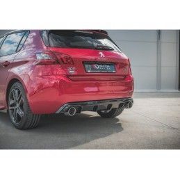 Maxton Rear Valance + Exhaust Ends Imitation Peugeot 308 GT Mk2 Facelift Gloss Black \ Black, Nouveaux produits maxton-design