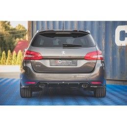 Maxton Rear Valance + Exhaust Ends Imitation Peugeot 308 SW Mk2 Facelift Gloss Black \ Black, Nouveaux produits maxton-design