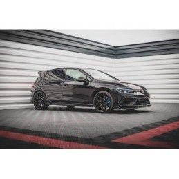 Maxton Side Skirts Diffusers V.2 + Flaps Volkswagen Golf R Mk8 Gloss Black, Nouveaux produits maxton-design