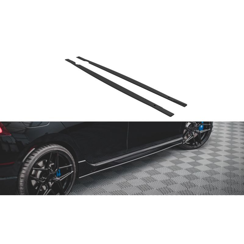 Maxton Street Pro Side Skirts Diffusers Volkswagen Golf R Mk8 Black, Nouveaux produits maxton-design