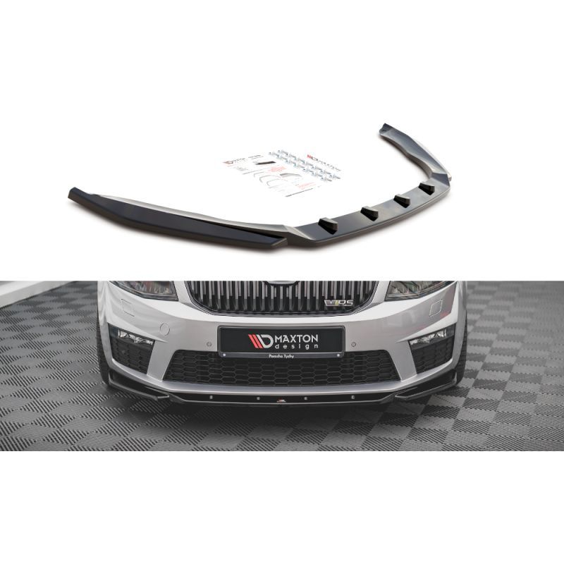 Maxton Front Splitter V.4 Skoda Octavia RS Mk3 Gloss Black, Nouveaux produits maxton-design