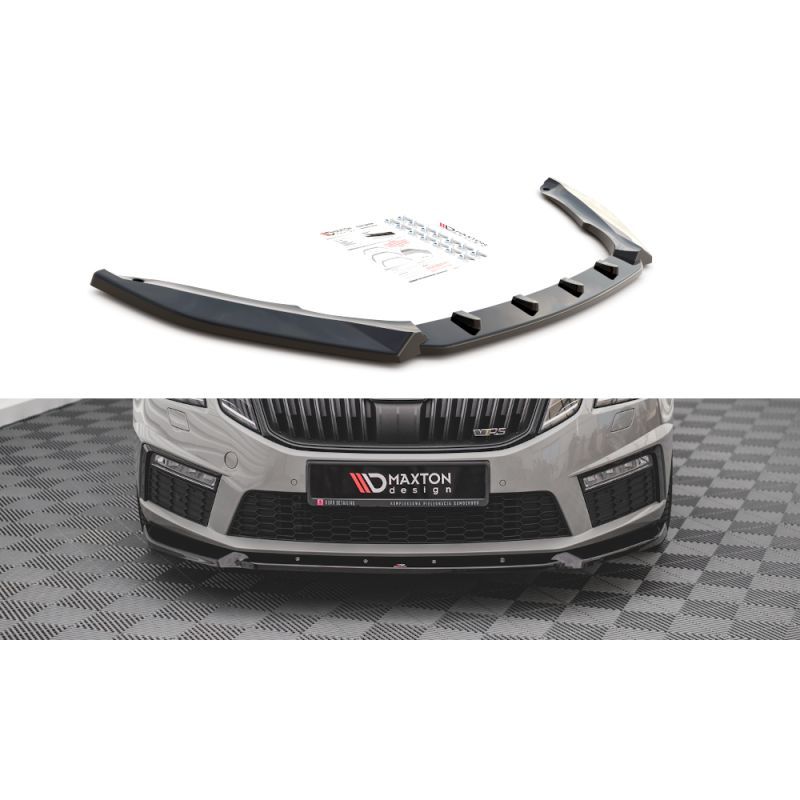 Maxton Front Splitter V.2 Skoda Octavia RS Mk3 Facelift Gloss Black, Nouveaux produits maxton-design