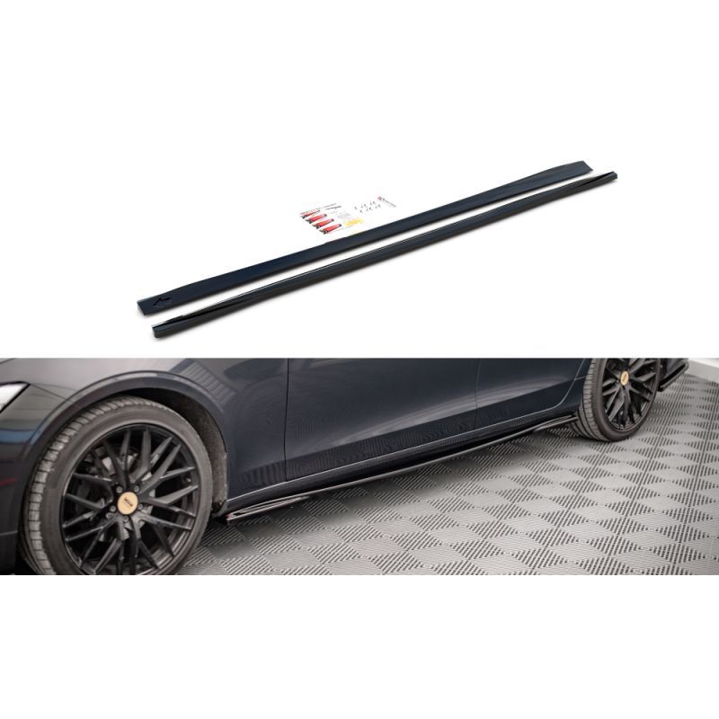 Maxton Side Skirts Diffusers Volvo V90 Mk2 Gloss Black, Nouveaux produits maxton-design