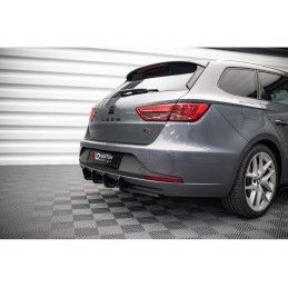 Maxton Street Pro Rear Diffuser Seat Leon FR Sportstourer Mk3 Black, Nouveaux produits maxton-design