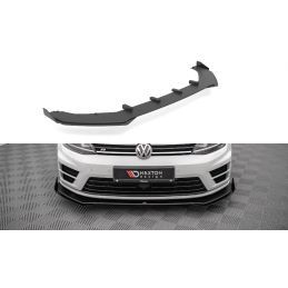 Maxton Street Pro Front Splitter V.1 + Flaps Volkswagen Golf R Mk7 Black + Gloss Flaps, Nouveaux produits maxton-design