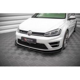 Maxton Street Pro Front Splitter V.1 + Flaps Volkswagen Golf R Mk7 Black + Gloss Flaps, Nouveaux produits maxton-design