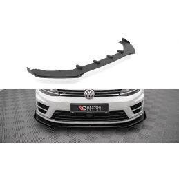 Maxton Street Pro Front Splitter V.1 + Flaps Volkswagen Golf R Mk7 Black-Red + Gloss Flaps, Nouveaux produits maxton-design