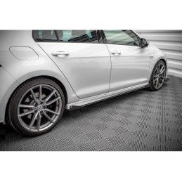 Maxton Street Pro Side Skirts Diffusers + Flaps Volkswagen Golf R Mk7 Black + Gloss Flaps, Nouveaux produits maxton-design