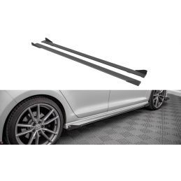 Maxton Street Pro Side Skirts Diffusers + Flaps Volkswagen Golf R Mk7 Black-Red + Gloss Flaps, Nouveaux produits maxton-design