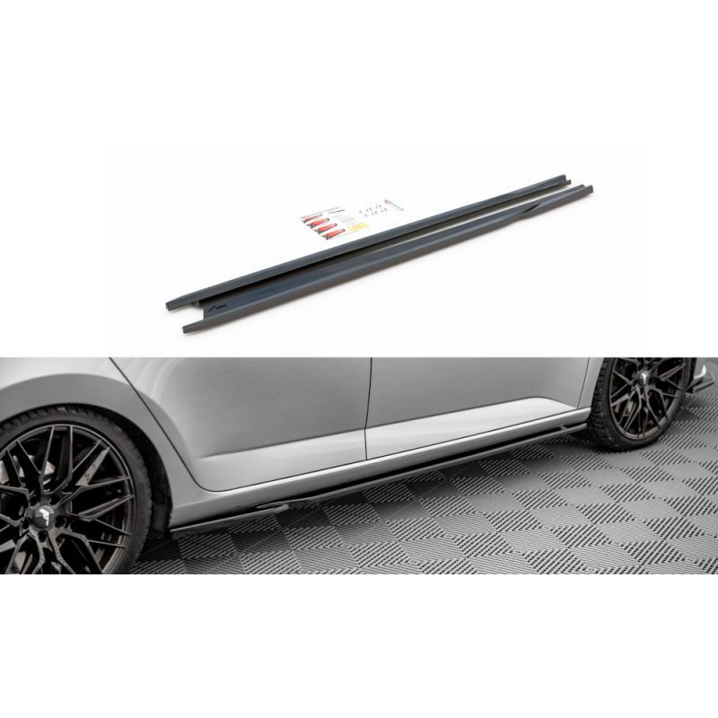 Maxton Side Skirts Diffusers Skoda Fabia Mk3 Gloss Black, Nouveaux produits maxton-design