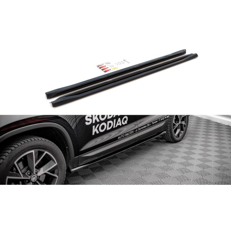 Maxton Side Skirts Diffusers Skoda Kodiaq Mk1 Facelift Gloss Black, Nouveaux produits maxton-design