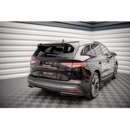 Maxton Central Rear Splitter (with vertical bars) Skoda Enyaq iV Gloss Black, Nouveaux produits maxton-design