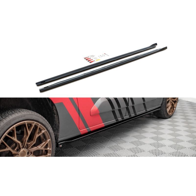 Maxton Side Skirts Diffusers Peugeot Partner Maxi Mk3 Gloss Black, Nouveaux produits maxton-design