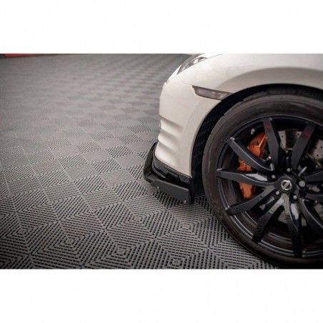 Maxton Front Splitter + Flaps Nissan GTR R35 Facelift Gloss Black, Nouveaux produits maxton-design