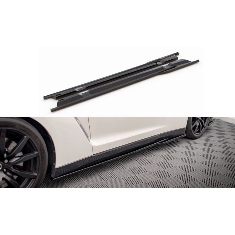 Maxton Side Skirts Diffusers Nissan GTR R35 Facelift Gloss Black, Nouveaux produits maxton-design