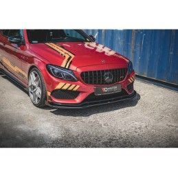 Maxton Racing Durability Front Splitter + Flaps Mercedes - AMG C43 Coupe C205 Black + Gloss Flaps, Nouveaux produits maxton-desi