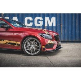 Maxton Racing Durability Front Splitter + Flaps Mercedes - AMG C43 Coupe C205 Black + Gloss Flaps, Nouveaux produits maxton-desi