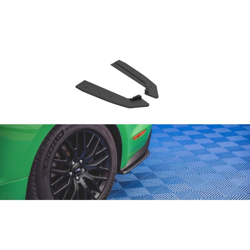 Maxton Street Pro Rear Side Splitters V.1 Ford Mustang GT Mk6 Facelift Black-Red, Nouveaux produits maxton-design