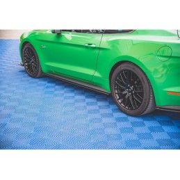 Maxton Street Pro Side Skirts Diffusers V.1 Ford Mustang GT Mk6 Facelift Black, Nouveaux produits maxton-design