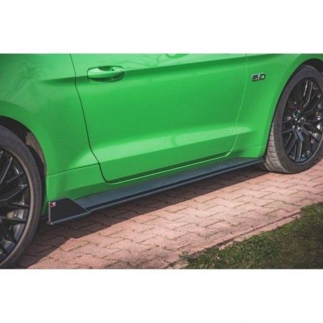 Maxton Street Pro Side Skirts Diffusers V.2 Ford Mustang GT Mk6 Facelift Black, Nouveaux produits maxton-design