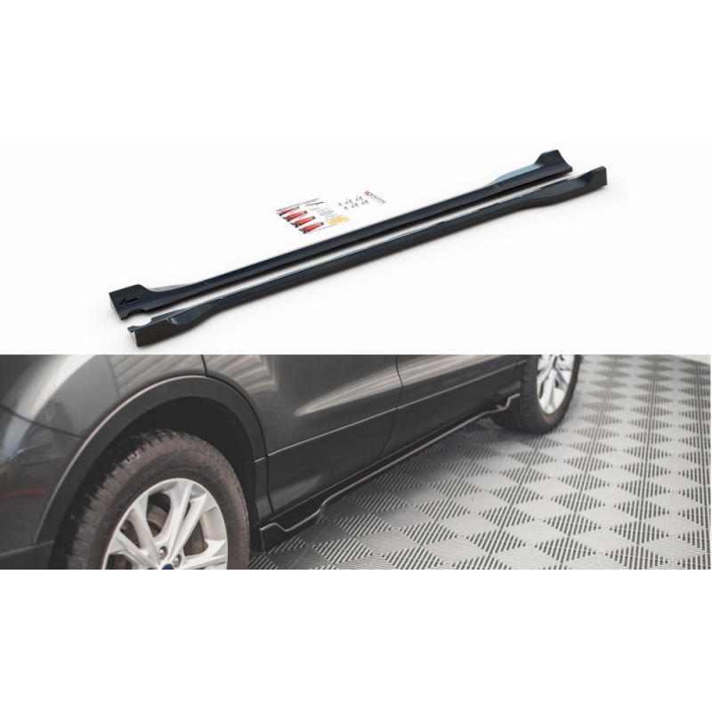 Maxton Side Skirts Diffusers Ford Escape Mk3 Gloss Black, Nouveaux produits maxton-design