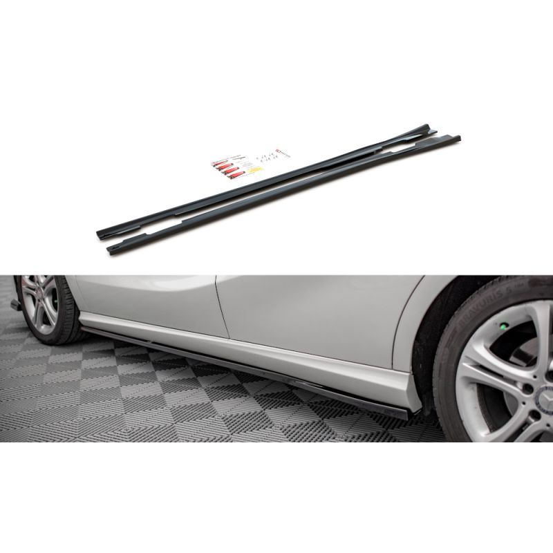 Maxton Side Skirts Diffusers V.2 Mercedes-Benz A W176 Gloss Black, Nouveaux produits maxton-design