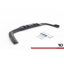 Maxton Central Rear Splitter (with vertical bars) V.2 Mercedes A 35 AMG Sedan V177 Gloss Black, Nouveaux produits maxton-design