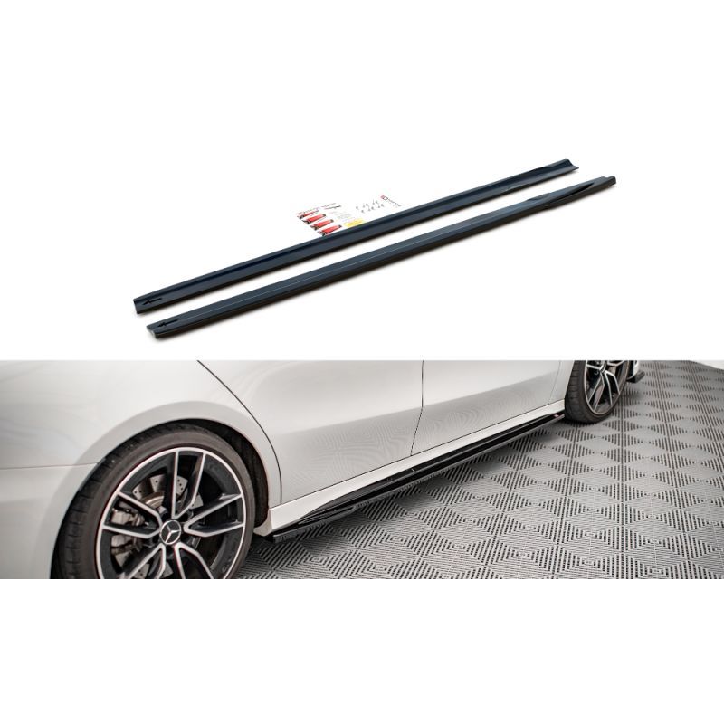 Maxton Side Skirts Diffusers V.2 Mercedes A35 AMG / AMG-Line W177 Gloss Black, Nouveaux produits maxton-design