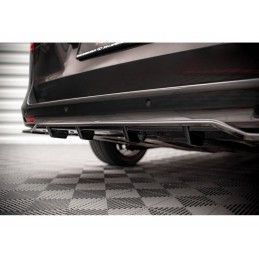 Maxton Central Rear Splitter (with vertical bars) Mercedes-Benz V-Class AMG-Line W447 Facelift Gloss Black, Nouveaux produits ma