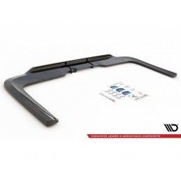 Maxton Central Rear Splitter (with vertical bars) Mercedes-Benz V-Class AMG-Line W447 Facelift Gloss Black, Nouveaux produits ma