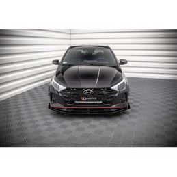 Maxton Street Pro Front Splitter V.1 + Flaps Hyundai I20 N Mk3 Black-Red + Gloss Flaps, Nouveaux produits maxton-design