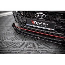 Maxton Street Pro Front Splitter V.1 + Flaps Hyundai I20 N Mk3 Black-Red + Gloss Flaps, Nouveaux produits maxton-design