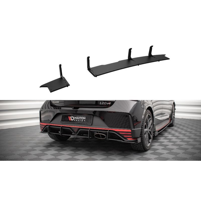 Maxton Street Pro Rear Diffuser Hyundai I20 N Mk3 Black-Red, Nouveaux produits maxton-design