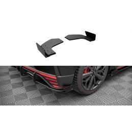 Maxton Street Pro Rear Side Splitters + Flaps Hyundai I20 N Mk3 Black-Red + Gloss Flaps, Nouveaux produits maxton-design