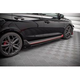 Maxton Street Pro Side Skirts Diffusers + Flaps Hyundai I20 N Mk3 Black + Gloss Flaps, Nouveaux produits maxton-design