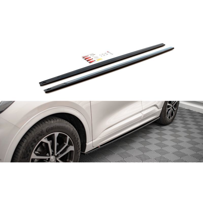 Maxton Side Skirts Diffusers Ford Kuga ST-Line Mk3 Gloss Black, Nouveaux produits maxton-design