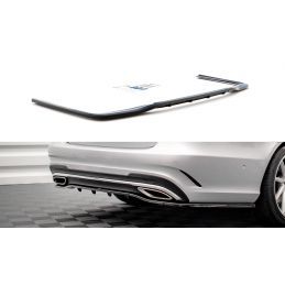 Maxton Central Rear Splitter (with vertical bars) Mercedes-Benz E AMG-Line Sedan W212 Facelift Gloss Black, Nouveaux produits ma