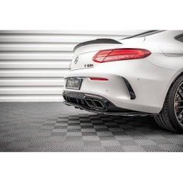 Maxton Central Rear Splitter (with vertical bars) Mercedes-AMG C 63AMG Coupe C205 Facelift Gloss Black, Nouveaux produits maxton