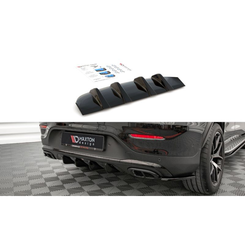 Maxton Rear Valance Mercedes-Benz GLC Coupe AMG-Line C253 Facelift Gloss Black, Nouveaux produits maxton-design