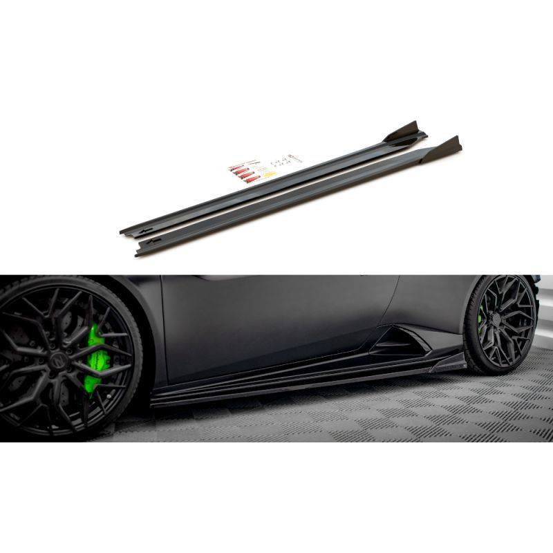 Maxton Side Skirts Diffusers Lamborghini Huracan EVO Gloss Black, Nouveaux produits maxton-design