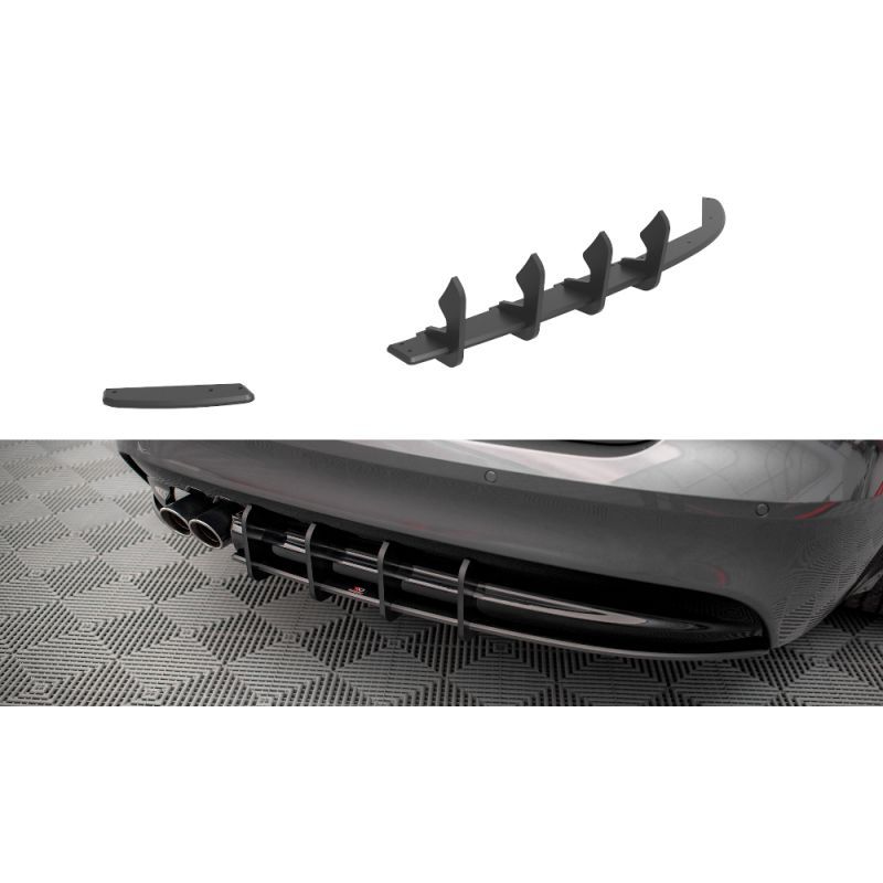 Maxton Street Pro Rear Diffuser Jaguar XF R-Sport Mk2 Black-Red, Nouveaux produits maxton-design