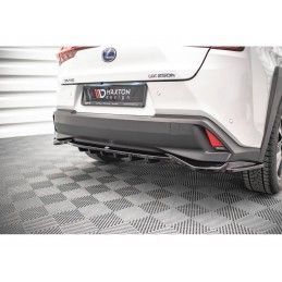 Maxton Central Rear Splitter (with vertical bars) Lexus UX Mk1 Gloss Black, Nouveaux produits maxton-design